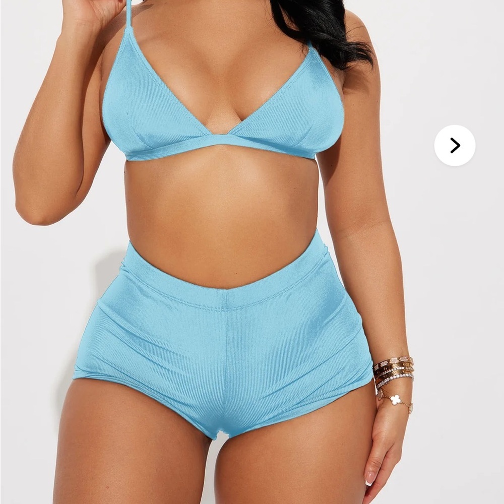 Fashion Nova Light Blue Bikini Set
